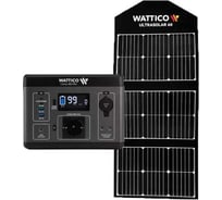 Портативная зарядная станция WATTICO Camp 300 + солнечная панель Ultrasolar 60 camp_300_ultrasolar_60