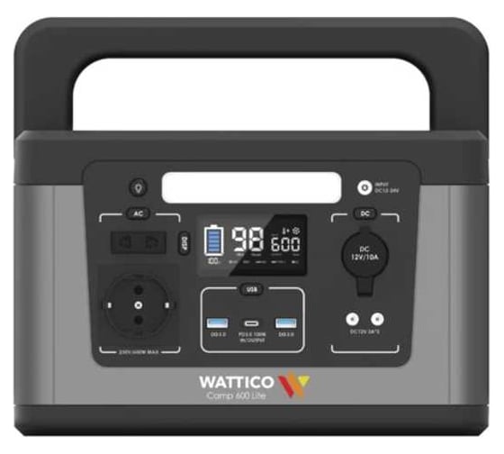 Портативная зарядная станция WATTICO Camp 600 Lite + солнечная панель Ultrasolar 210 camp_600_lite_ultrasolar_210