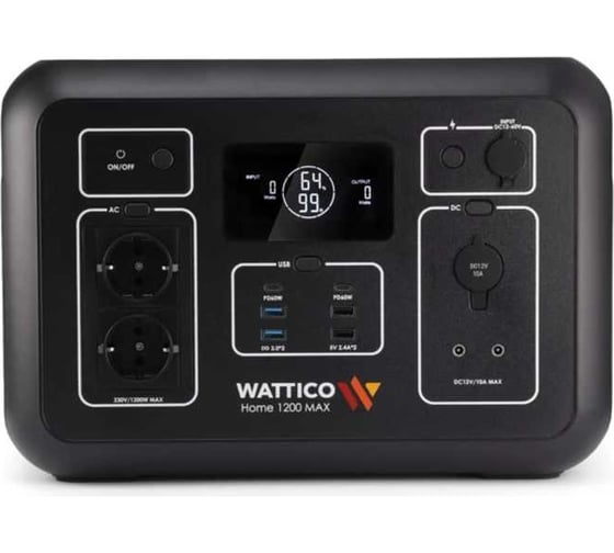 Портативная зарядная станция WATTICO Home 1200 Max + солнечная панель Ultrasolar 330 home_1200_max_ultrasolar_330