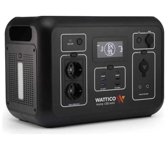 Портативная зарядная станция WATTICO Home 1200 Max + солнечная панель Ultrasolar 210 home_1200_max_ultrasolar_210