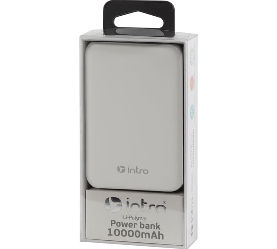 USB зарядка для мобильных устройств Intro, PB1010 25 10000 mAh Power bank белый 50/1600 Б0049340