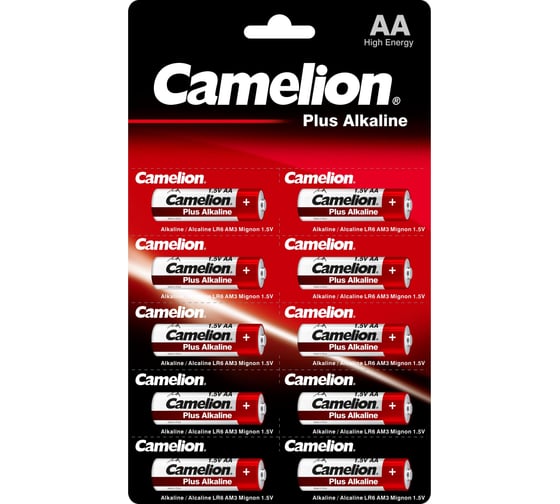 Батарейка Camelion, 1.5В LR6 Plus Alkaline BP1x10P LR6-BP1x10P 14135 1