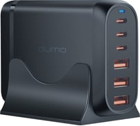 Сетевое зарядное устройство Energy Charger PD 120 Вт, 3 USB-A + 3 USB Type-C, (0120), черный QUMO 49544