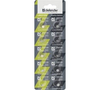 Батарейка DEFENDER алкалиновая LR621-10B AG1, в блистере 10 шт 56301