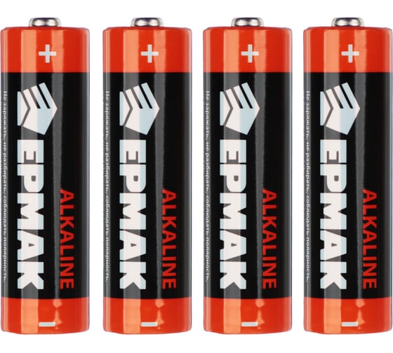 Батарейки ЕРМАК 4шт, тип AA, "Alkaline" щелочная, BL 634-006