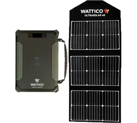 Комплект WATTICO: портативная зарядная станция Huntsman + солнечная панель Ultrasolar 60 huntsman_ultrasolar_60
