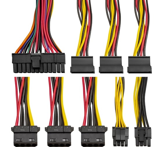 Блок питания ExeGate 450W 450NPXE ATX, PPFC, 12cm fan, 24pin, 4+4 pin, PCI-E, 3xSATA, 3xIDE, black 221637