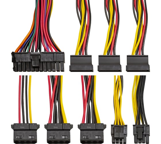 Блок питания ExeGate 450W 450NPXE ATX, PPFC, PC, 12cm fan, 24pin, 4+4 pin, PCI-E, 3xSATA, 3xIDE, black, кабель 220V в комплекте 1,8м 284686