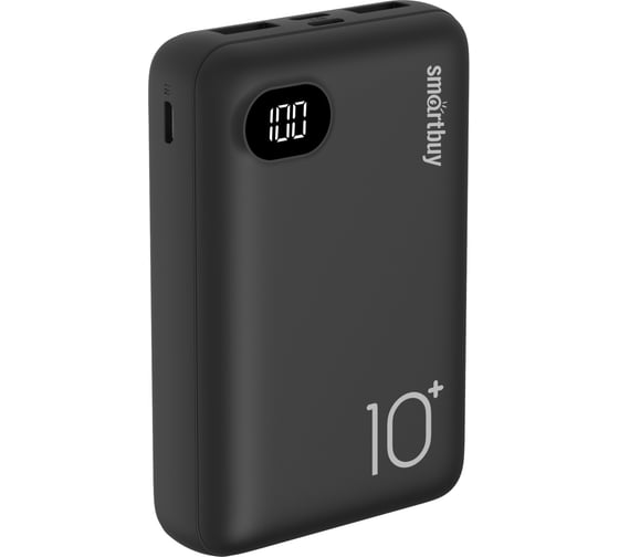 Внешний аккумулятор Smartbuy Power bank S-10000 SUPERB, LCD, 2.1A,2*USB,Mic/C/8pin SBPB-880 1
