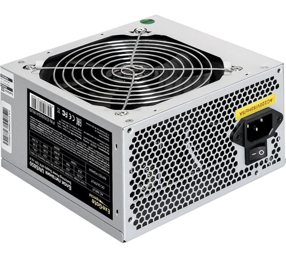 Блок питания ExeGate 850W UNS850 ATX, 12cm fan, 24pin, 2x4+4 pin, 2xPCI-E, 5xSATA, 3xIDE, кабель 220V 1,8м с защитой от выдергивания 294502