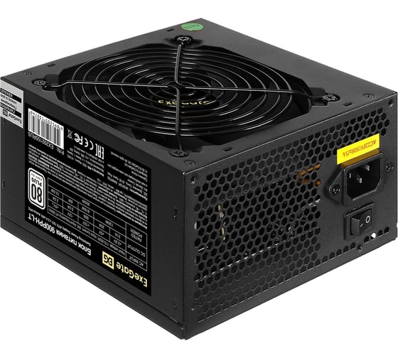 Блок питания ExeGate 900W 80 PLUS 900PPH-LT ATX, APFC, SC, КПД 82 80 PLUS, 12cm fan, 24pin, 2x4+4 pin, 6xPCI-E, 8xSATA, 4xIDE, кабель 220V 1,8м с защитой 293102