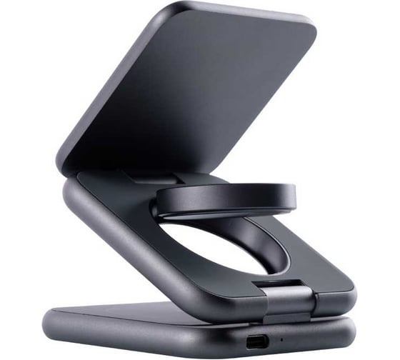 Складное беспроводное зарядное устройство MAGSSORY Fold 3 в 1 для Apple, с магнитами, совместимое с MagSafe, midnight/полночь WCH023m