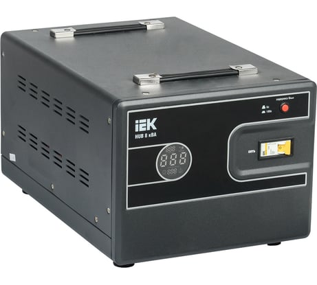1-фазный стабилизатор напряжения IEK, переносной 8кВА HUB IVS21-1-008-13