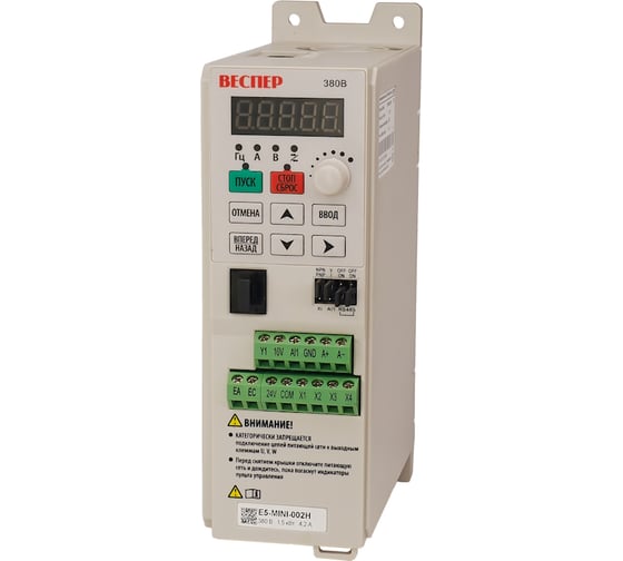 Преобразователь частоты ВЕСПЕР E5-MINI-002H 1,5кВт 380В, VSP5435