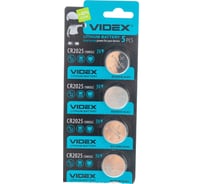 Элемент питания VIDEX литиевый 5 шт. в  блистере CR2025
