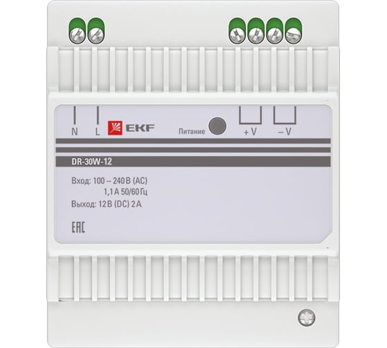 Блок питания EKF, 12В DR-30W-12 PROxima dr-30w-12