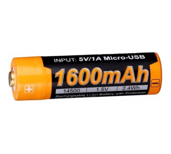 Аккумулятор Fenix 14500 ARB-L14 1600U mAh с разъемом для USB ARB-L14-1600U