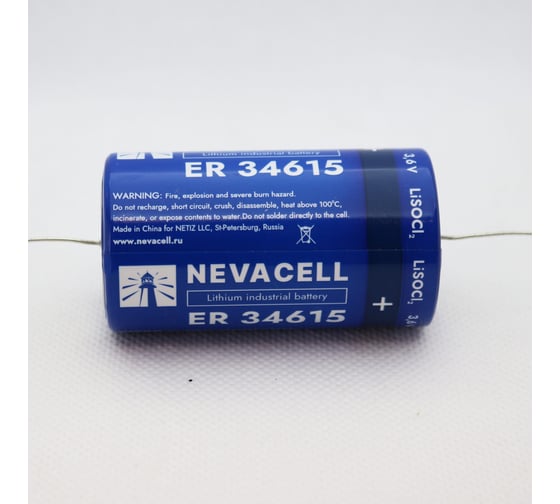 Элемент питания NevaCell ER34615-AX аксиальный вывод, box1 4687205503138