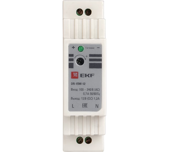 Блок питания EKF, 12В DR-15W-12 PROxima dr-15w-12