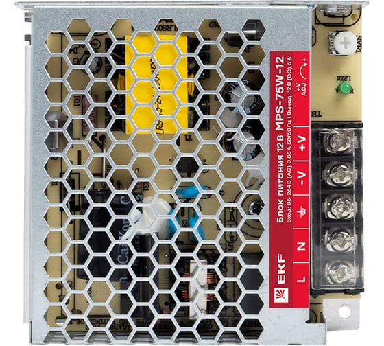 Блок питания EKF, 12В MPS-75W-12 Proxima mps-75w-12