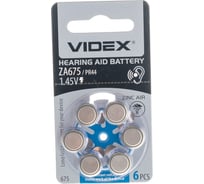 Элемент питания VIDEX воздушно-цинковый 6 шт. в блистере ZA675/ PR44/ V675A/ DA675/ PR675
