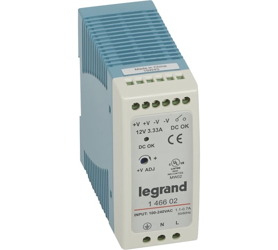 Импульсный источник питания Legrand 1фазный 12В 40Вт 3,3A 146602 1