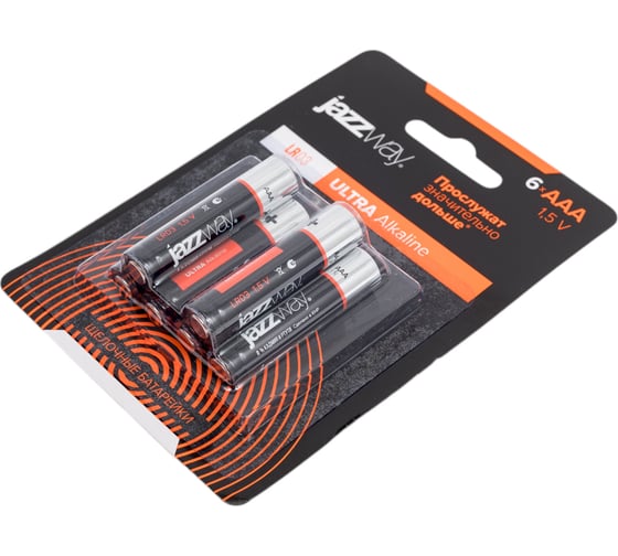 Батарейка Jazzway Элемент питания алкалиновый AAA/LR03 1.5В ULTRA Alkaline BL- 6 (упаковка 6шт) 5057555