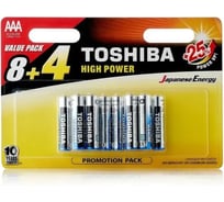 Элемент питания алкалиновый Toshiba LR03 12/card 4453