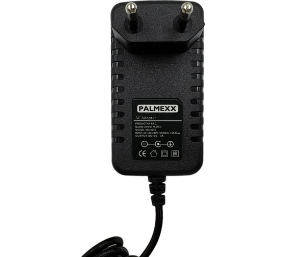 Адаптер питания PALMEXX HCH016, 12V-3A, 5.5x2.5, 1.5м PX/HCH-016