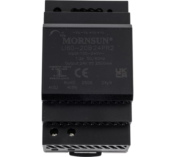 Преобразователь на DIN-рейку MORNSUN AC/DC LI60-20B24PR2 3945655 1
