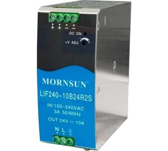 Преобразователь на DIN рейку MORNSUN AC/DC LIF240-10B24R2S 3979086 1