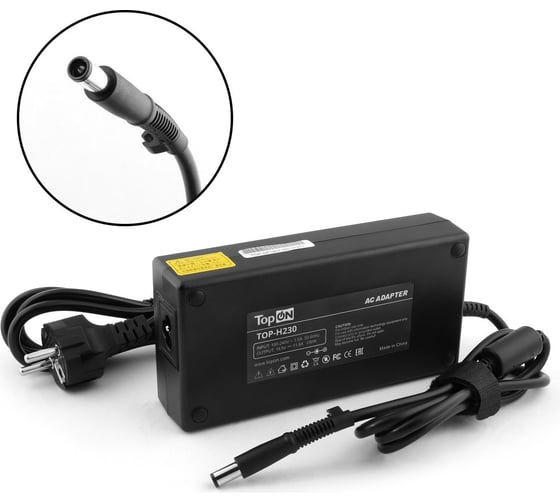 Блок питания TopON для ноутбука HP 19.5V 11.8A (7.4x5.0) 230W TOP-H230 1