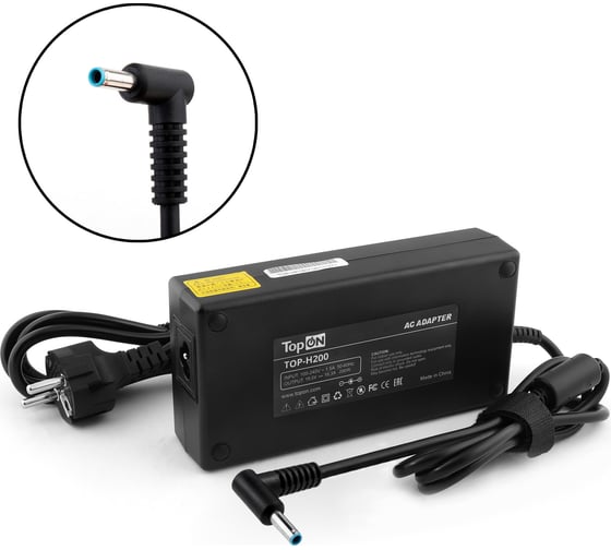 Блок питания TopON для ноутбука HP 19.5V 10.3A (4.5x3.0) 200W TOP-H200