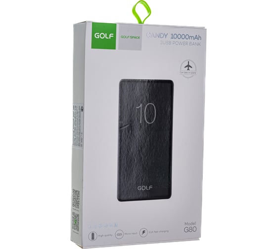 Внешний аккумулятор GOLF G80 Powerbank 10000 mah + Кабель Micro usb In Micro usb Out USB 30013916