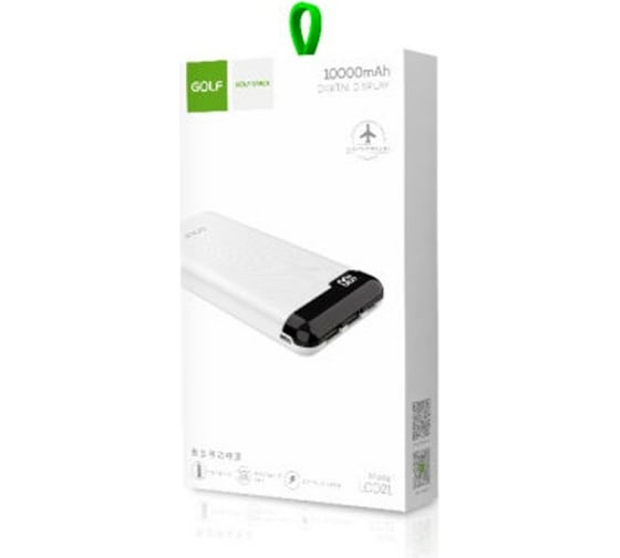 Внешний аккумулятор GOLF LCD21 Powerbank 10000 mah LED дисплей In Micro usb,Type-C 30014795