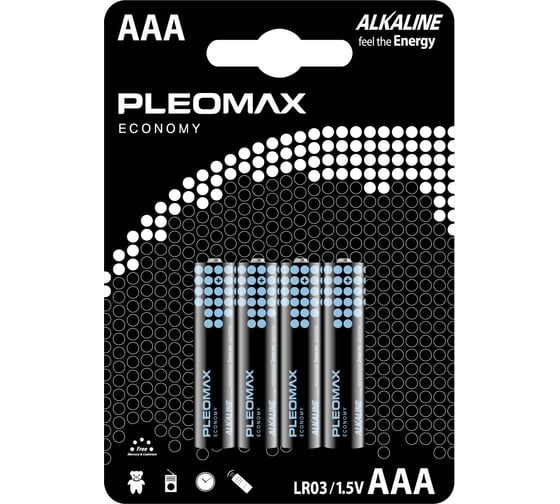 Батарейки Pleomax LR034BL Economy 40/400/25600 Б0020513