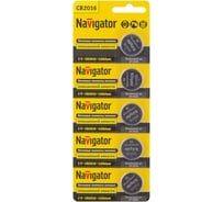 Элемент питания Navigator 94 763 NBT-CR2016-BP5 5 шт 94763