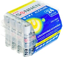 Батарейки SONNEN, КОМПЛЕКТ 24 шт, Alkaline, ААА LR03, 24А, алкалиновые, мизинчиковые, короб 455096
