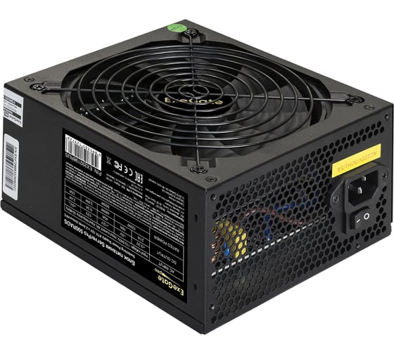 Серверный блок питания ExeGate 500W ServerPRO-500RADS ATX, APFC, КПД 80 80 PLUS, 14cm fan, 24pin, 2x4+4 pin, 4xPCI-E, 6xSATA, 4xIDE, Cable Management, black 292198