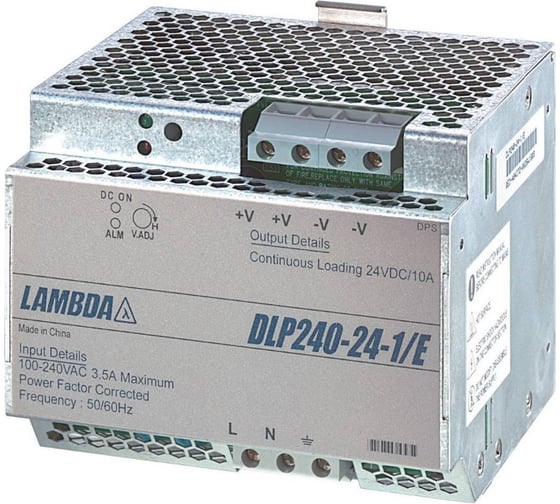 Источник питания на DIN-рейку TDK-Lambda DLP240-24-1/E 1