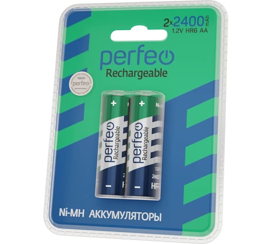 Аккумулятор Perfeo AA2400mAh/2BL Пластик 30014782