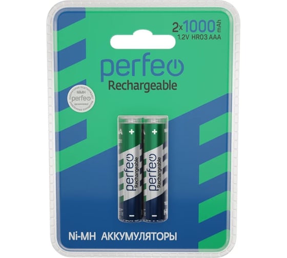 Аккумулятор Perfeo AA1000mAh/2BL Пластик 30014785