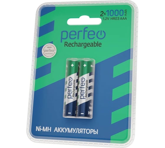 Аккумулятор Perfeo AA1000mAh/2BL Пластик 30014785