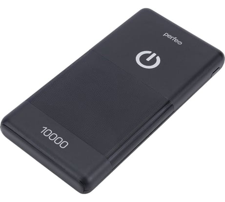 Внешний аккумулятор Perfeo Powerbank 10000 mah Micro usb In Out USB 1 А, 2.1A Black 30013892