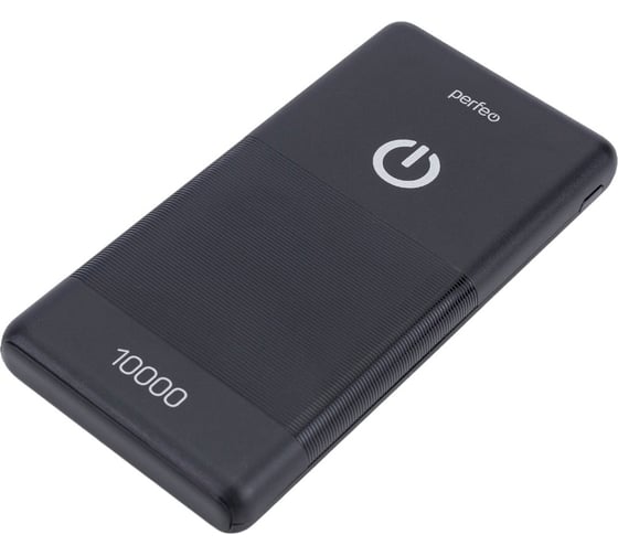 Внешний аккумулятор Perfeo Powerbank 10000 mah Micro usb In Out USB 1 А, 2.1A Black 30013892 1