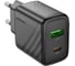 Зарядное устройство 30Вт, 3А, QC3.0/PD, 1хUSB, 1хType-C, CS23A, черный, коробка, Hoco 6942007609944 1