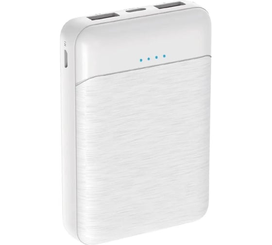 Внешний аккумулятор PERO PB01 5000 mAh, Li-Pol, output 2xUSB-A 2.1A, белый PB01WH