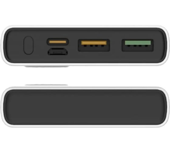 Внешний аккумулятор PERO PB05 10000 mAh, Li-Pol, output USB-C + 2 USB-A, белый PB05WH
