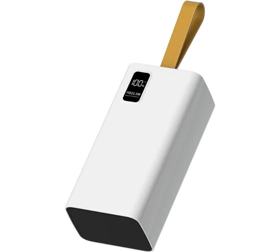 Внешний аккумулятор PERO PB08 40000 mAh, Li-Pol, output USB-C + 4 USB-A, белый PB08WH