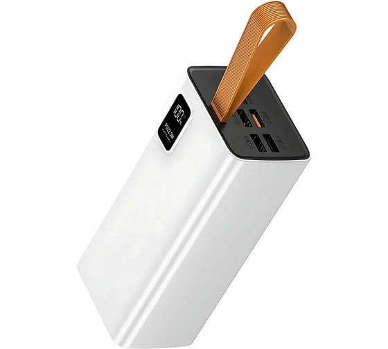 Внешний аккумулятор PERO PB08 40000 mAh, Li-Pol, output USB-C + 4 USB-A, белый PB08WH